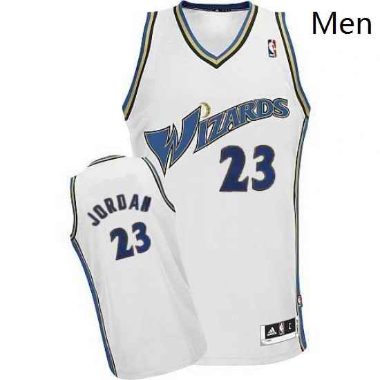 Mens Adidas Washington Wizards 23 Michael Jordan Swingman White NBA Jersey